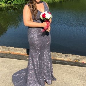 Jovani glitter prom dress